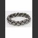 Vikingský prsten s pleteným vzorem, stříbrný